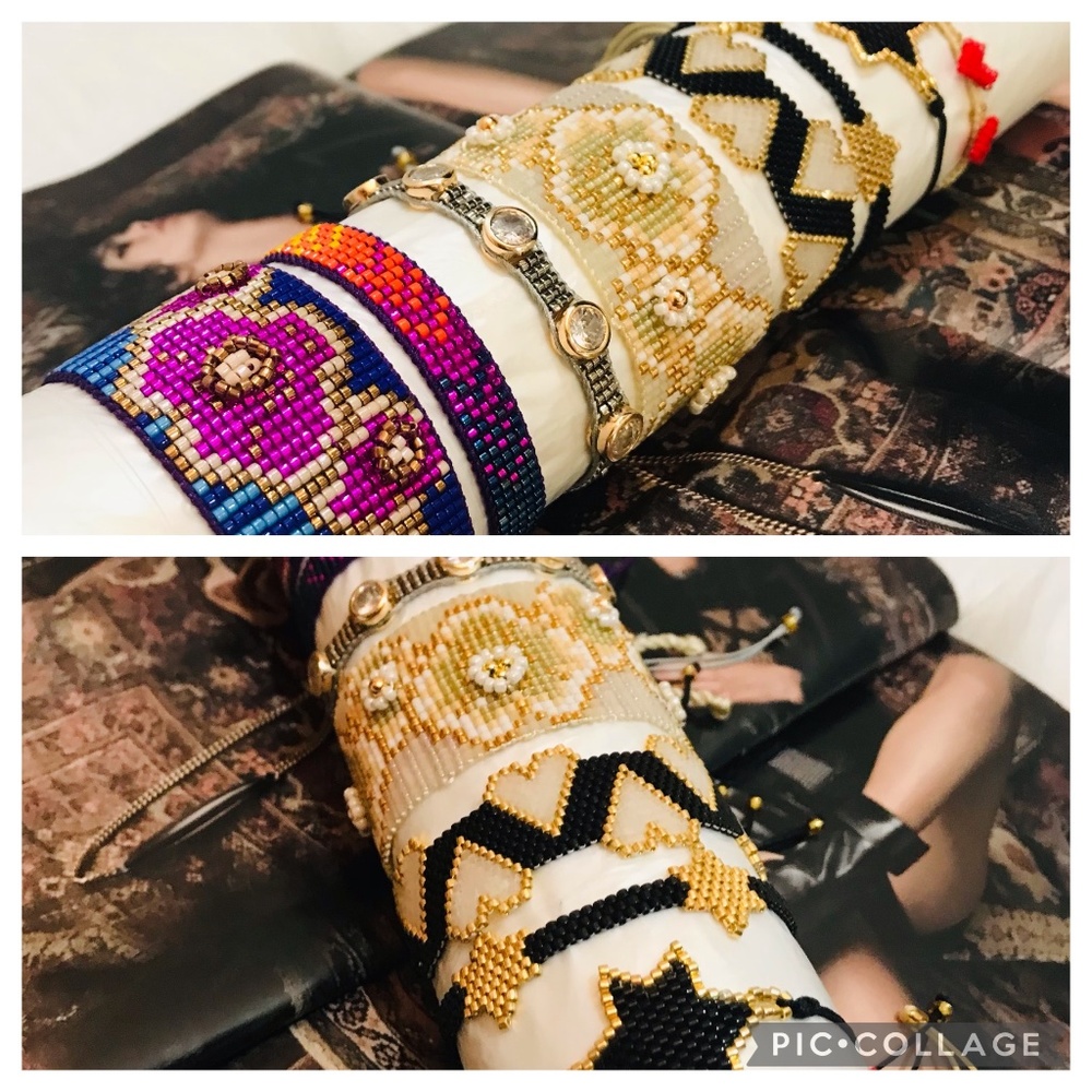 Handmade Set of Beads Bracelet - Picture 1 of 8